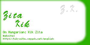 zita kik business card